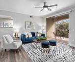 living room with natural light, a ceiling fan, and hardwood flooring, KOTA North Scottsdale