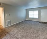 empty room with carpet and natural light, The Sycamores