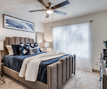carpeted bedroom with natural light and a ceiling fan, 4060 Preferred Place Apartments
