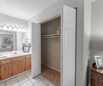 bathroom with tile flooring, vanity with extensive cabinet space, and mirror, The Traditions At Augusta
