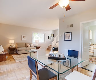 dining area with a ceiling fan and natural light, Parkmerced Apartments