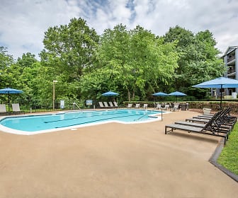 view of swimming pool featuring a lawn, Wilde Lake