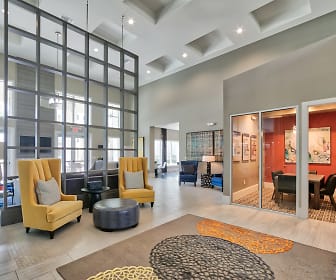 community lobby featuring a high ceiling and parquet floors, The Reserve at Vero Beach