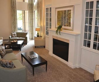 living room featuring carpet and a fireplace, Pleasant Hills
