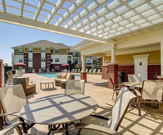 view of terrace with a pergola, The Revere At Smith's Crossing