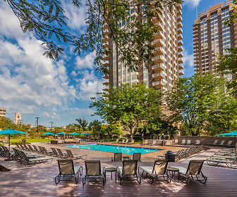 view of wooden terrace, Riley Towers Apartments &Townhomes