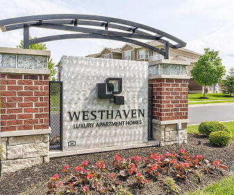 view of community sign, Westhaven Luxury Apartments of Zionsville