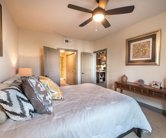 carpeted bedroom featuring a ceiling fan, Union At Carrollton Square