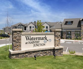 view of community sign, Watermark at Harvest Junction