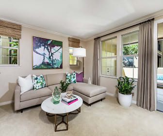 carpeted living room featuring natural light, Orchard Hills
