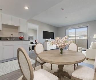 dining area featuring natural light and TV, The Orchards Senior 55+