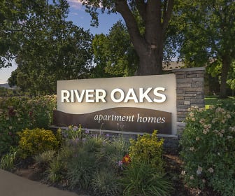 view of community sign, River Oaks