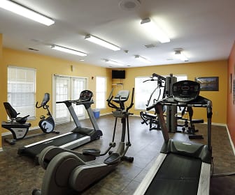 gym with natural light, tile floors, and TV, Camellia Trace