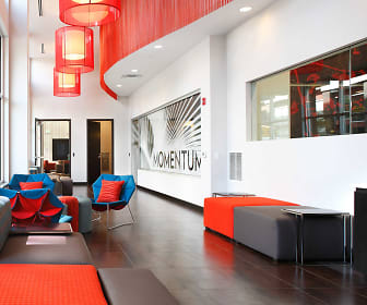 lobby featuring tile flooring, red160