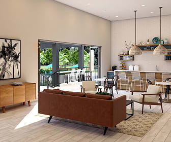 living room with hardwood flooring and natural light, The Avant at Pembroke Pines