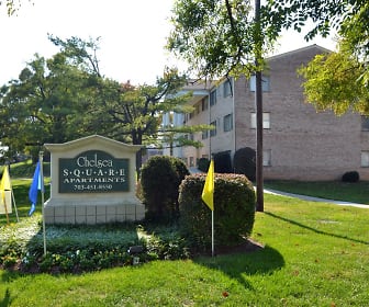 view of community sign, Chelsea Square Apartments