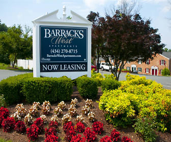 view of community / neighborhood sign, Barracks West Apartments