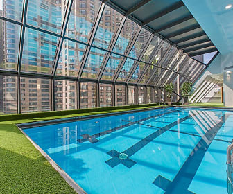 view of swimming pool, Axis Apartments and Lofts