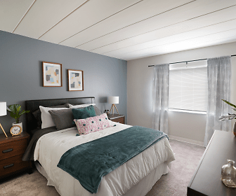 bedroom with carpet and natural light, LindenBrooke