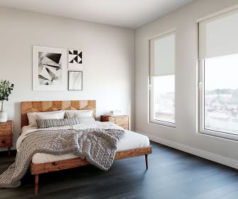 bedroom featuring parquet floors, Anton Ascend