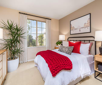 carpeted bedroom with natural light, Woodbury Lane Apartment Homes