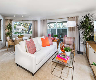 living room featuring carpet, natural light, and TV, Windwood Glen
