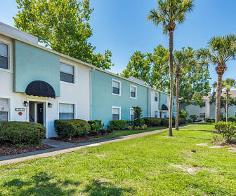 yard featuring a large lawn, The Palms at Casselberry