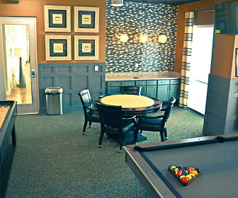 rec room with carpet and TV, The Abbey at Dominion Crossing