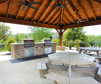 view of property's community featuring a ceiling fan and an outdoor kitchen, The Park At Salisbury