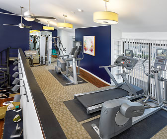 workout area with parquet floors, Abbington Hills