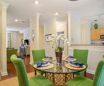 dining room with hardwood floors and microwave, Gables Montclair
