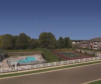 view of tennis court, Spruce Ridge Apartments