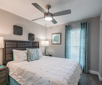 bedroom with carpet, natural light, and a ceiling fan, Arlington Park at Wildwood