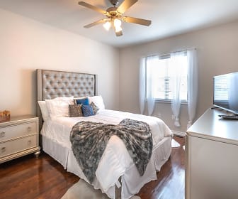 bedroom with natural light, a ceiling fan, and TV, Olympus Willow Park