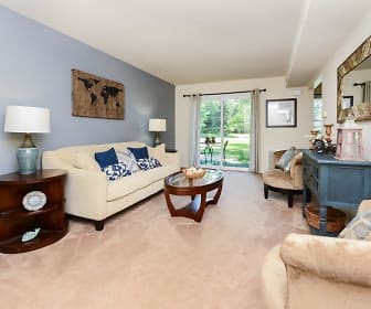 living room with carpet and natural light, Sherwood Village Apartment Homes