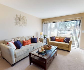 carpeted living room featuring a wealth of natural light, Fairlane East