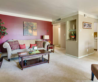 living room featuring carpet, Hidden Tree Apartments