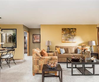 view of carpeted living room, Reserve at Eagle Ridge