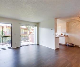 spare room with a ceiling fan, hardwood floors, and a healthy amount of sunlight, Mesa Vista