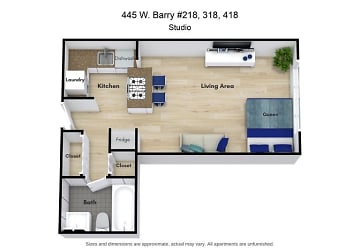 445 W Barry Ave unit CL-318 - Chicago, IL