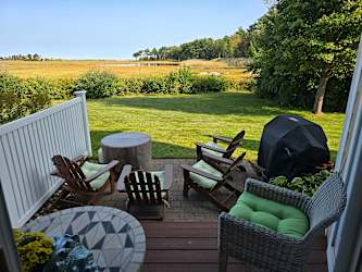 outdoor patio with grill and firepit