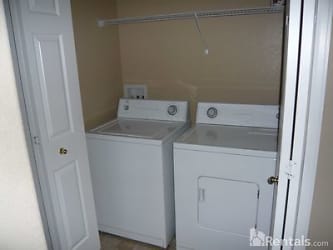 washer and dryer with shelving