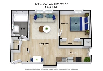 949 W Cornelia Ave unit CL 2C - Chicago, IL