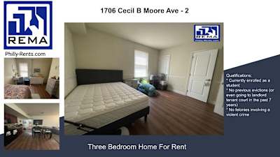 1706 Cecil B. Moore Ave unit 2 - Philadelphia, PA