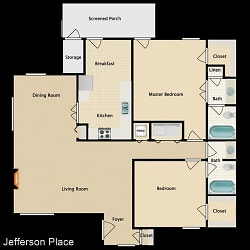 Jefferson Place Condominiums Apartments - Baton Rouge, LA