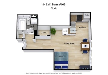 445 W Barry Ave unit CL-105 - Chicago, IL