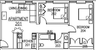 Floor Plan for Apartment 201.png