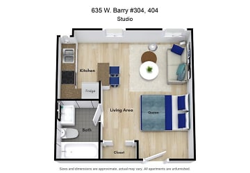 635 W Barry Ave unit 304 - Chicago, IL