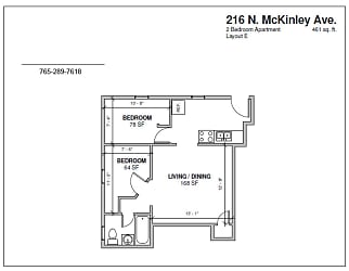 216 N McKinley Ave unit 216E - Muncie, IN