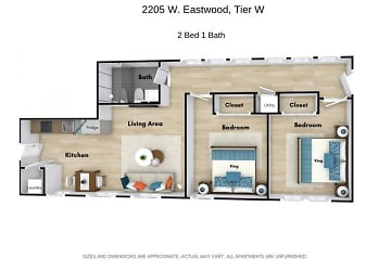 2205 W Eastwood Ave unit 3W - Chicago, IL